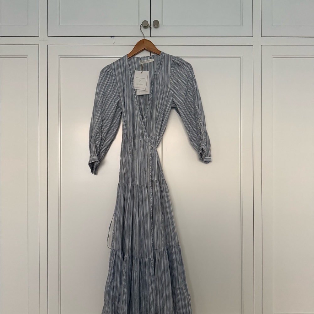 Christy Dawn striped Blue cotton Dress